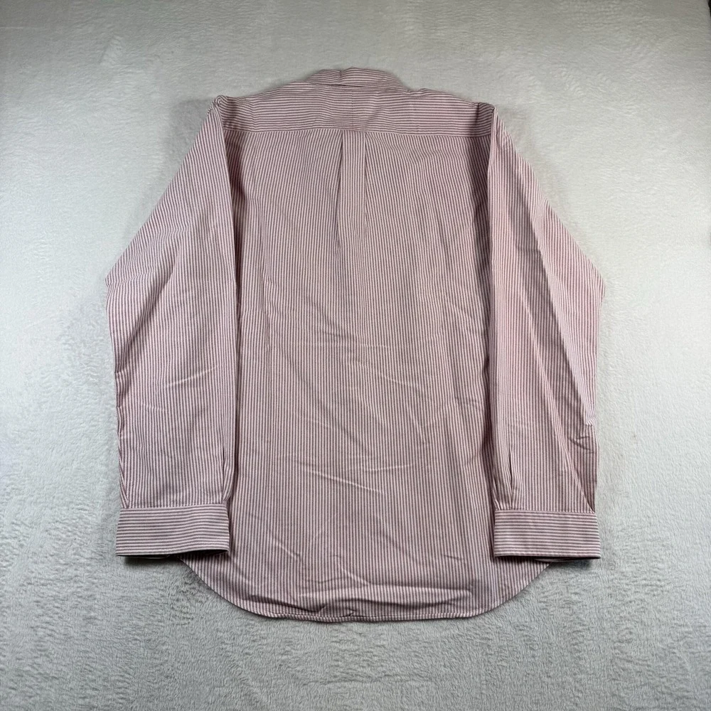 Ralph Lauren flesh pony Shirt Mens Large Red Stripe Long Sleeve Button Down